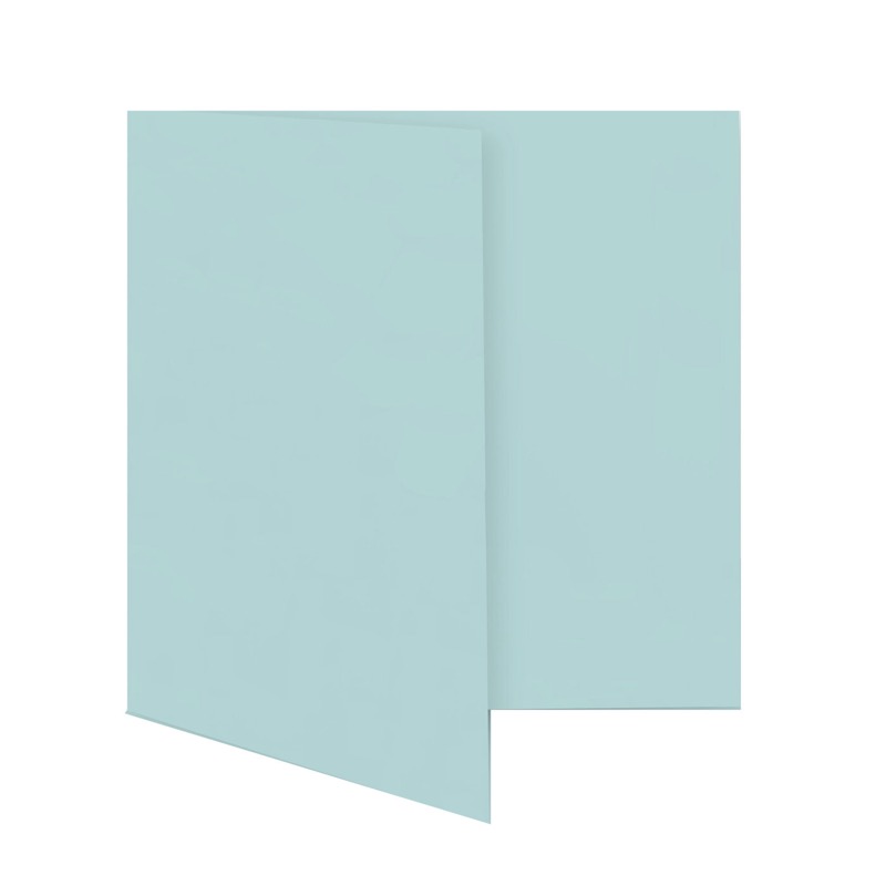 cartes pliantes colorées bleu (lagon) 150 x 150 mm | 230 g/qm offset | sans fenêtre | pas de fermeture | pas de rabat | 50 pièces
