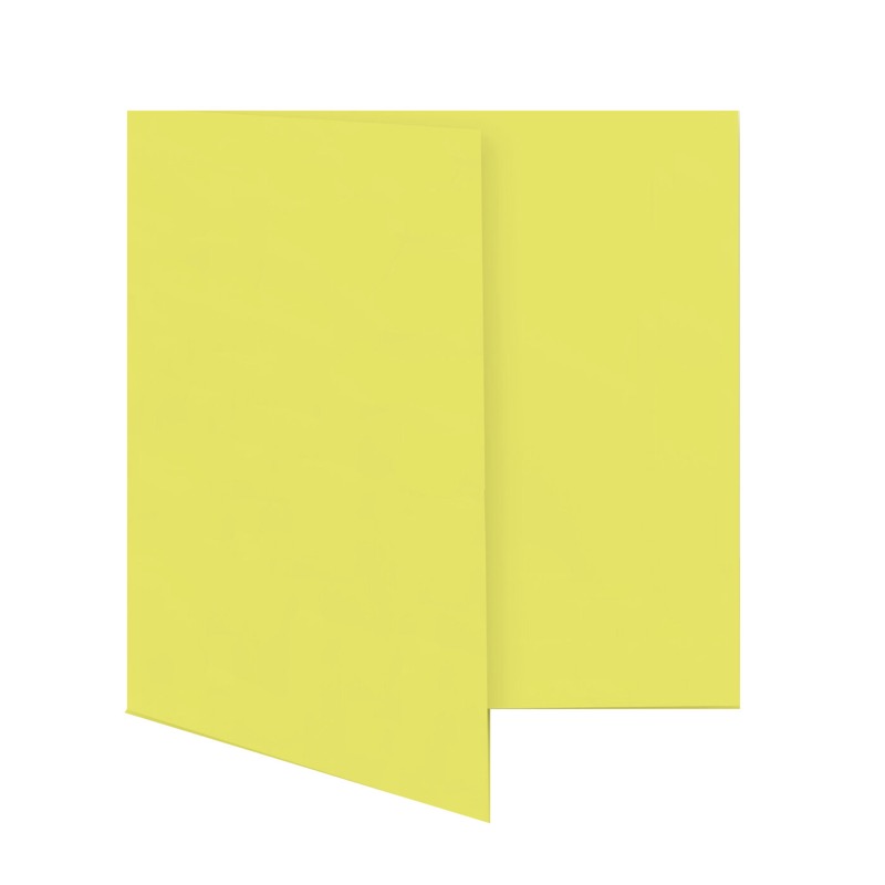 cartes pliantes colorées jaune (blé) 150 x 150 mm | 230 g/qm offset | sans fenêtre | pas de fermeture | pas de rabat | 50 pièces