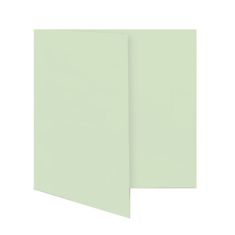 cartes pliantes colorées vert (menthe) 150 x 150 mm | 230 g/qm offset | sans fenêtre | pas de fermeture | pas de rabat | 50 pièces