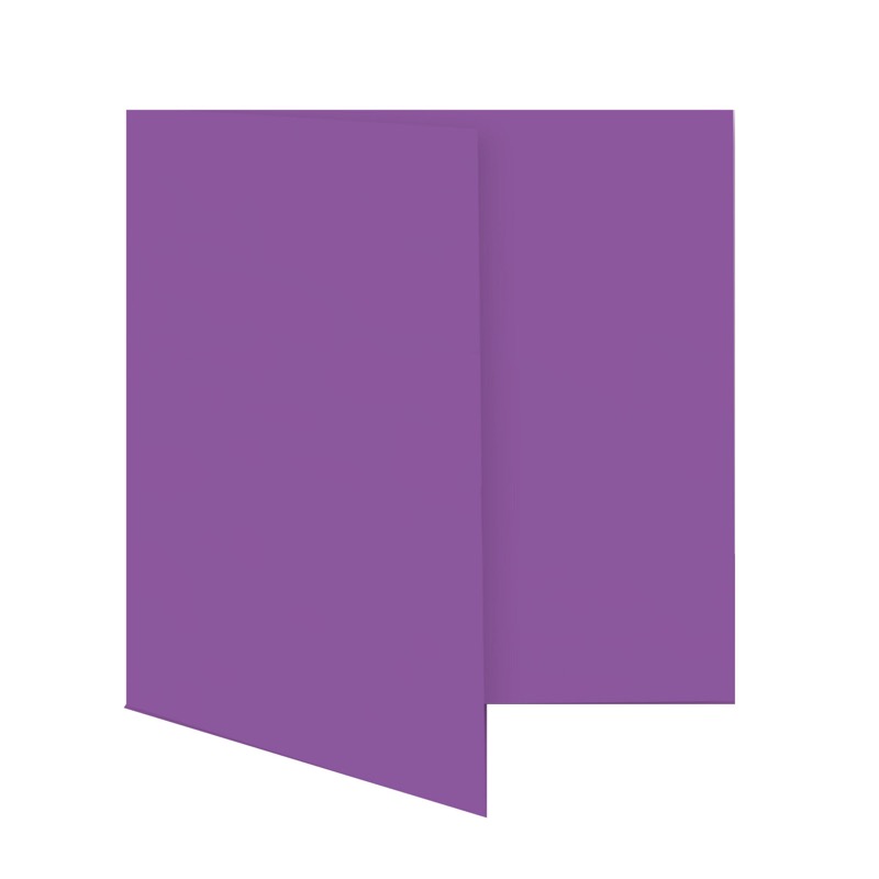 cartes pliantes colorées violet (violet foncé) 150 x 150 mm | 230 g/qm offset | sans fenêtre | pas de fermeture | pas de rabat | 50 pièces