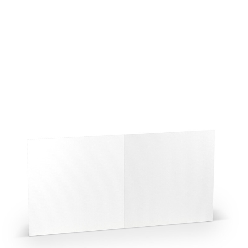 cartes pliantes (carré) blanc 157 x 157 mm | 220 g/qm côtelé (paperado) | sans fenêtre | pas de fermeture | pas de rabat | 50 pièces