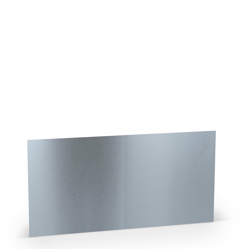 cartes pliantes (carré) colorées argent 157 x 157 mm | 250 g/qm offset (paperado) | sans fenêtre | pas de fermeture | pas de rabat | 50 pièces