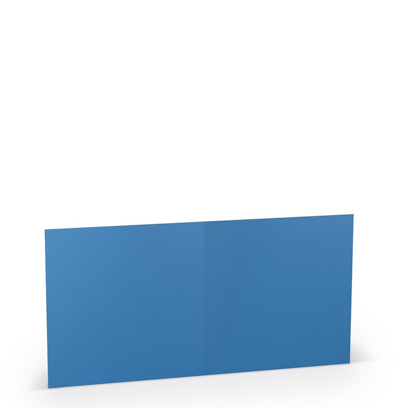 cartes pliantes (carré) colorées bleu (bleu dur) 157 x 157 mm | 220 g/qm côtelé (paperado) | sans fenêtre | pas de fermeture | pas de rabat | 50 pièces