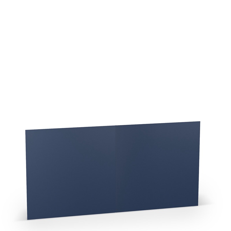 cartes pliantes (carré) colorées bleu (blue-jeans) 157 x 157 mm | 220 g/qm côtelé (paperado) | sans fenêtre | pas de fermeture | pas de rabat | 50 pièces