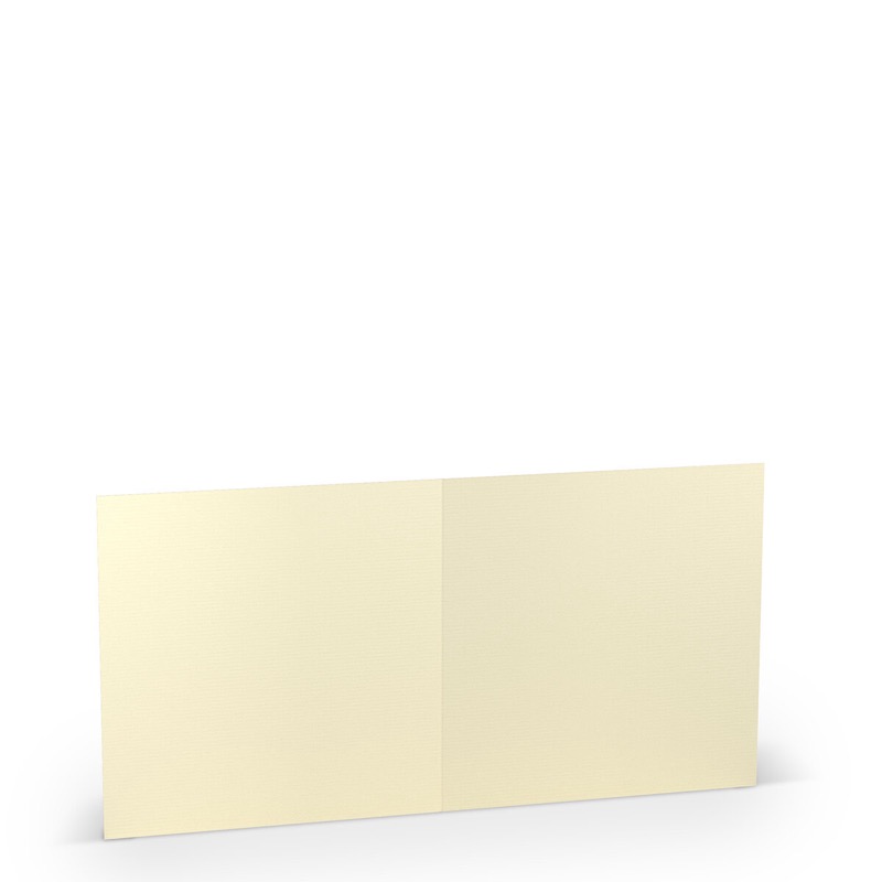 cartes pliantes (carré) colorées crème (chamois) 157 x 157 mm | 220 g/qm côtelé (paperado) | sans fenêtre | pas de fermeture | pas de rabat | 50 pièces