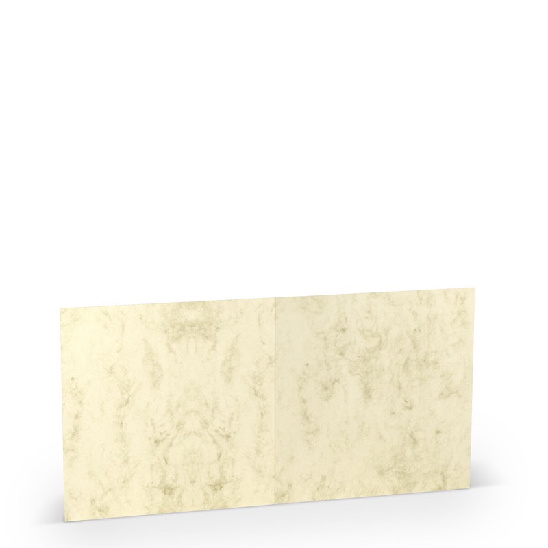 cartes pliantes (carré) colorées crème (chamois marbré) 157 x 157 mm | 220 g/qm offset (paperado) | sans fenêtre | pas de fermeture | pas de rabat | 50 pièces