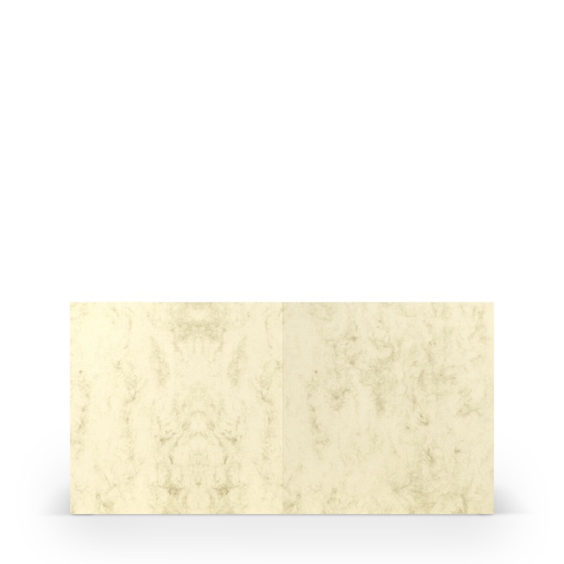 cartes pliantes (carré) Crème (Chamois marbré) 157 x 157 mm