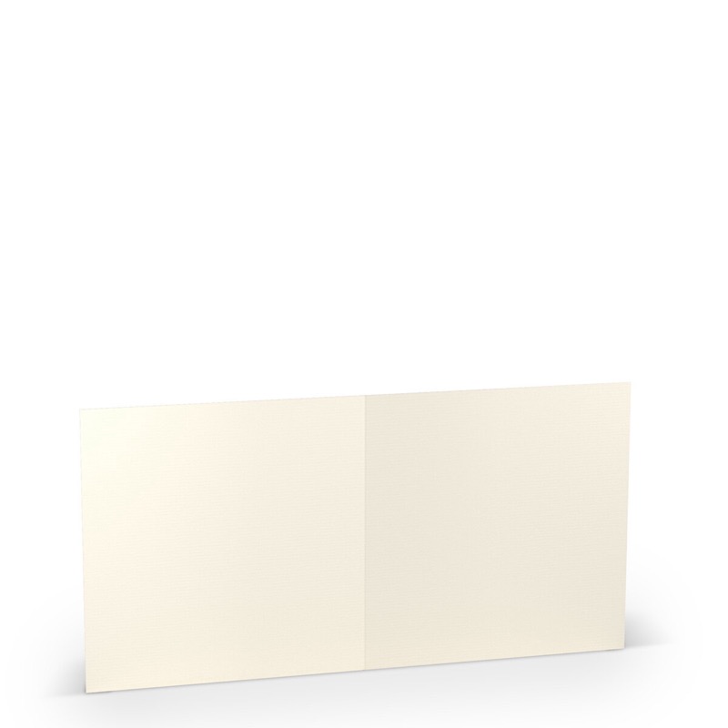 cartes pliantes (carré) colorées crème (ivoire clair) 157 x 157 mm | 220 g/qm côtelé (paperado) | sans fenêtre | pas de fermeture | pas de rabat | 50 pièces