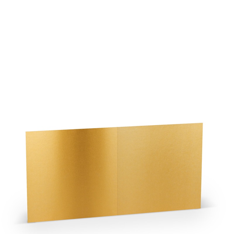 cartes pliantes (carré) colorées doré 157 x 157 mm | 250 g/qm offset (paperado) | sans fenêtre | pas de fermeture | pas de rabat | 50 pièces