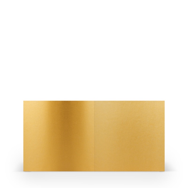 cartes pliantes (carré) Doré 157 x 157 mm