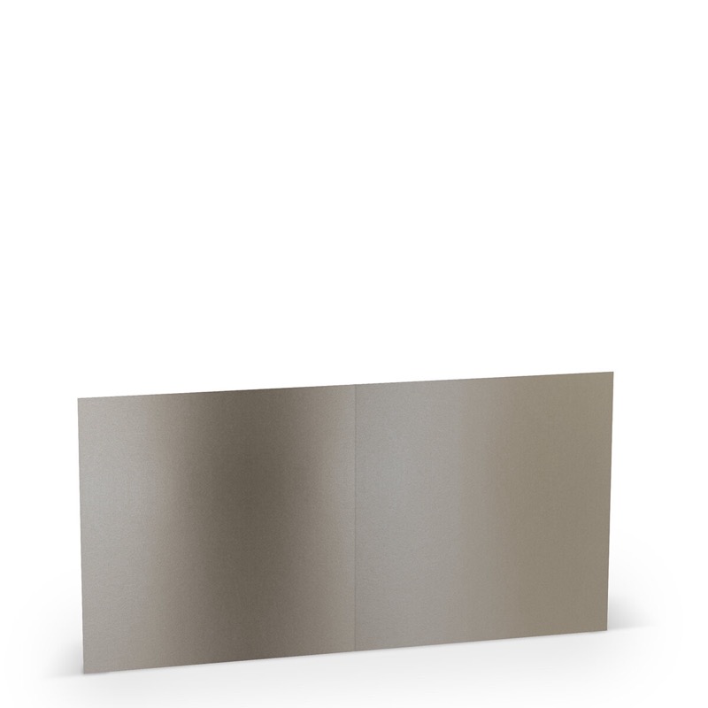 cartes pliantes (carré) colorées gris (gris taupe) 157 x 157 mm | 220 g/qm métallique | sans fenêtre | pas de fermeture | pas de rabat | 50 pièces
