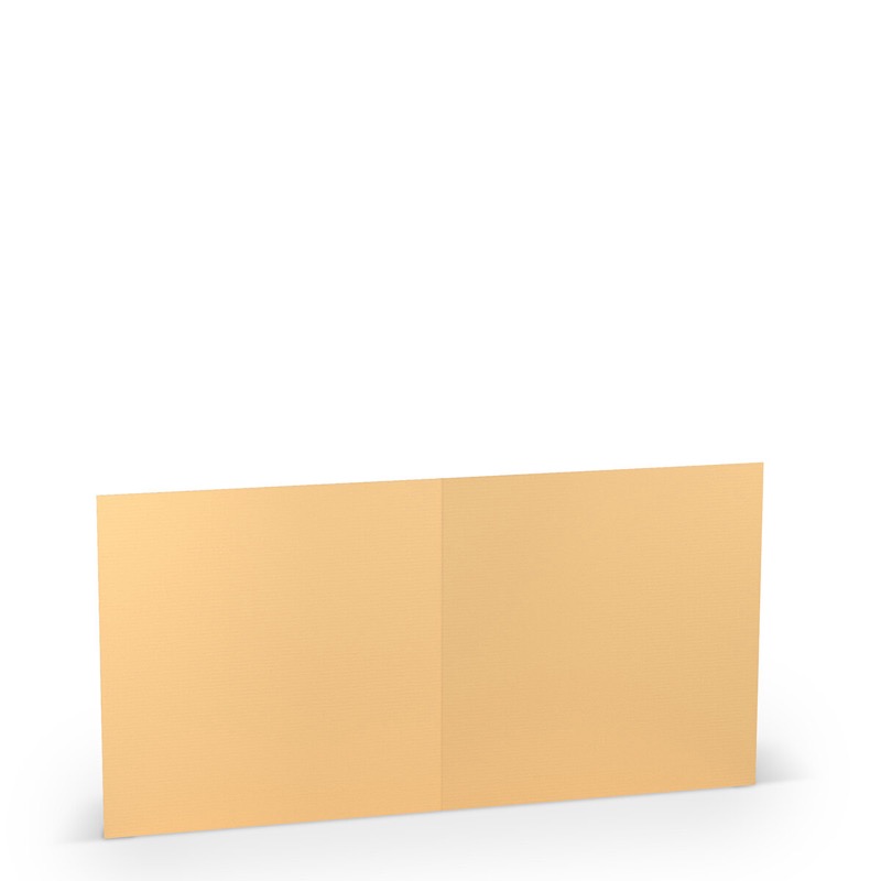 cartes pliantes (carré) colorées jaune (jaune melon) 157 x 157 mm | 220 g/qm côtelé (paperado) | sans fenêtre | pas de fermeture | pas de rabat | 50 pièces