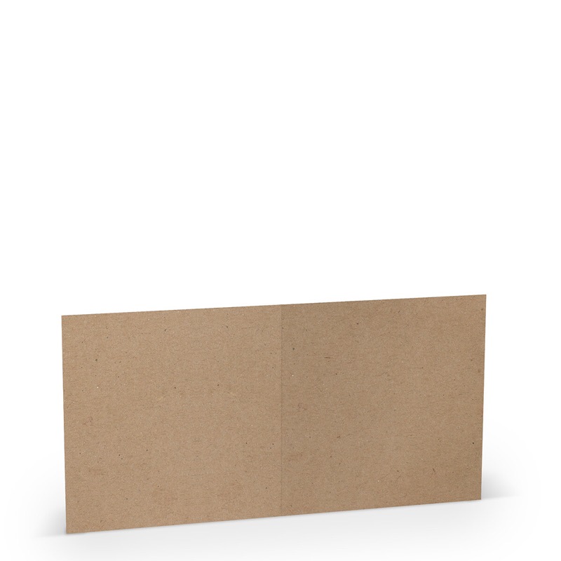 cartes pliantes (carré) colorées marron (kraft) 157 x 157 mm | 250 g/qm paperado | sans fenêtre | pas de fermeture | pas de rabat | 50 pièces