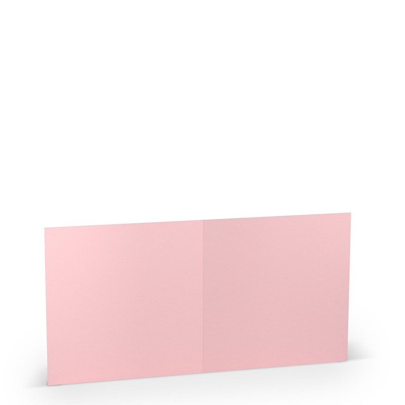 cartes pliantes (carré) colorées rose (rose flamant) 157 x 157 mm | 220 g/qm côtelé (paperado) | sans fenêtre | pas de fermeture | pas de rabat | 50 pièces