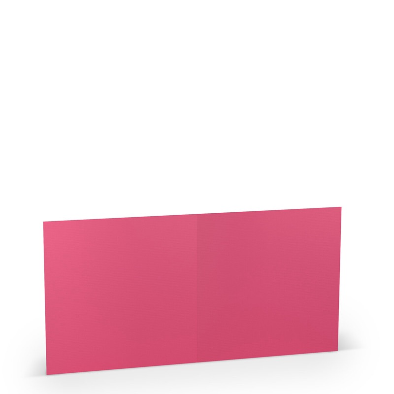 cartes pliantes (carré) colorées rose (rose fuchsia) 157 x 157 mm | 220 g/qm côtelé (paperado) | sans fenêtre | pas de fermeture | pas de rabat | 50 pièces