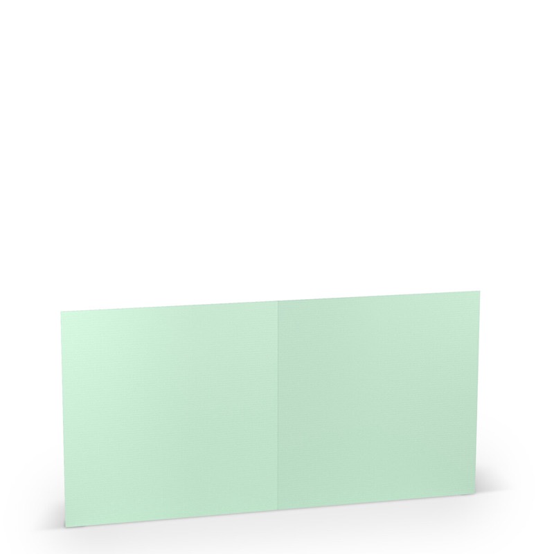 cartes pliantes (carré) colorées vert (menthe) 157 x 157 mm | 220 g/qm côtelé (paperado) | sans fenêtre | pas de fermeture | pas de rabat | 50 pièces