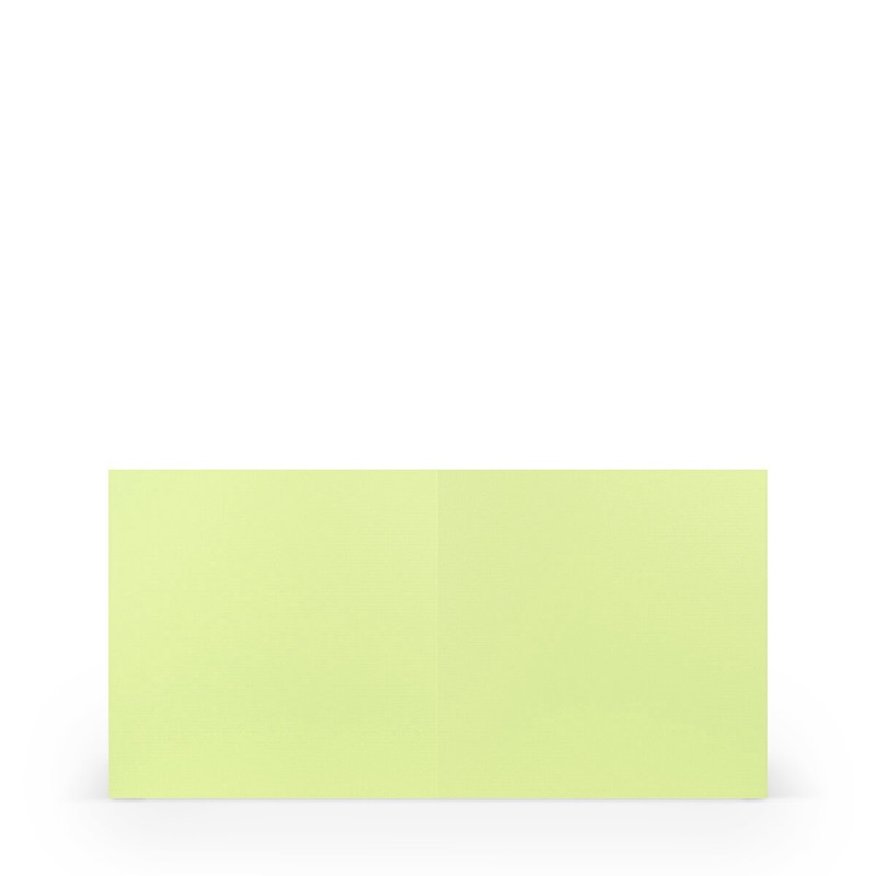 cartes pliantes (carré) colorées vert (pistache) 157 x 157 mm | 220 g/qm côtelé (paperado) | sans fenêtre | pas de fermeture | pas de rabat | 50 pièces