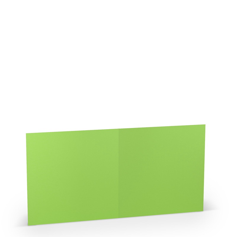 cartes pliantes (carré) colorées vert (pomme) 157 x 157 mm | 220 g/qm côtelé (paperado) | sans fenêtre | pas de fermeture | pas de rabat | 50 pièces