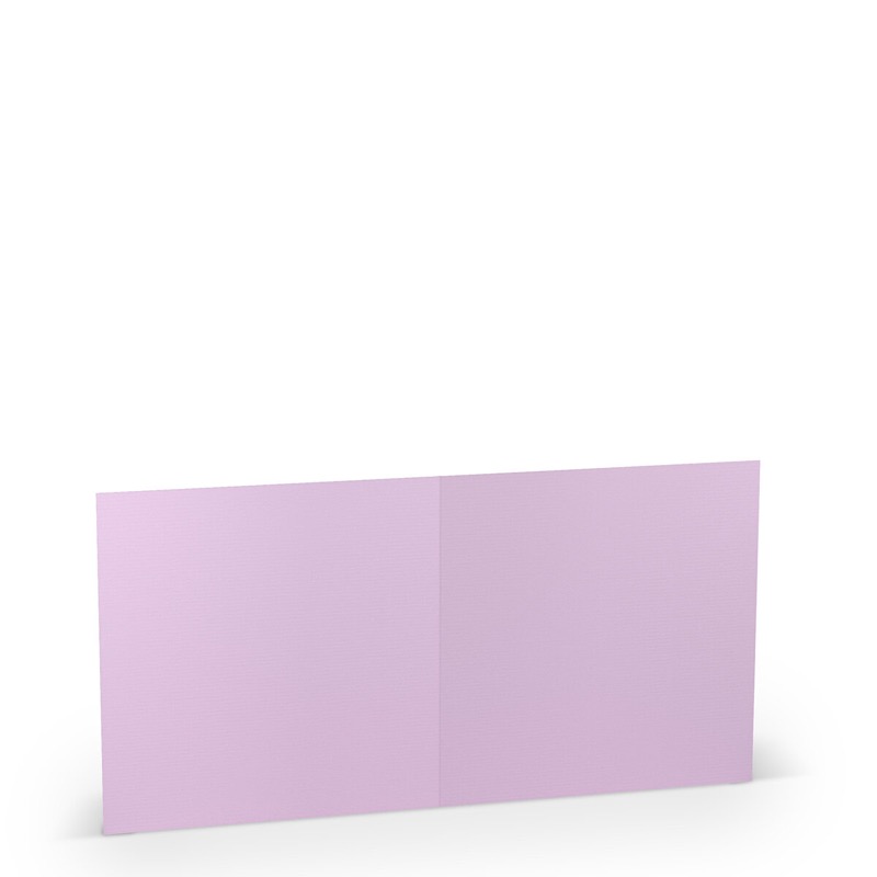 cartes pliantes (carré) colorées violet (orchidée lilas) 157 x 157 mm | 220 g/qm côtelé (paperado) | sans fenêtre | pas de fermeture | pas de rabat | 50 pièces