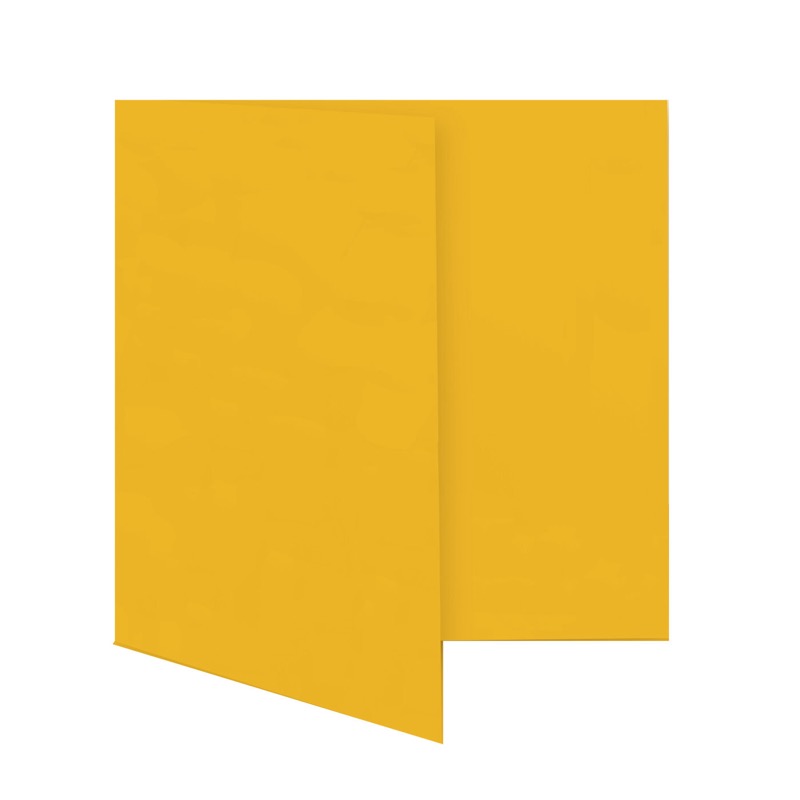 cartes pliantes colorées orange (orange tendre) 160 x 160 mm | 230 g/qm offset | sans fenêtre | pas de fermeture | pas de rabat | 50 pièces