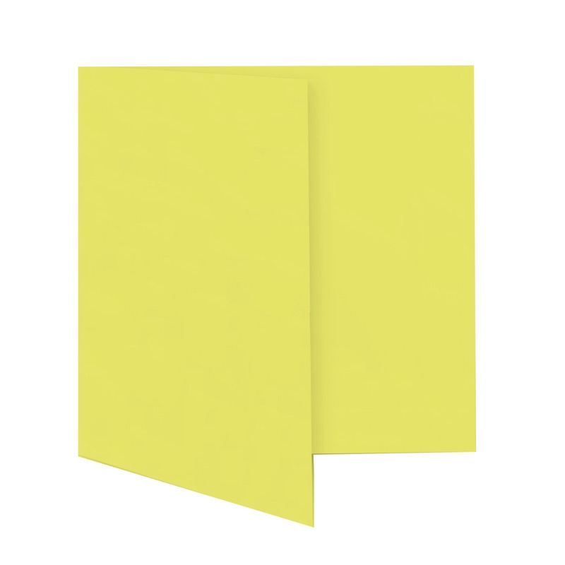 cartes pliantes colorées jaune (blé) 180 x 180 mm | 230 g/qm offset | sans fenêtre | pas de fermeture | pas de rabat | 50 pièces