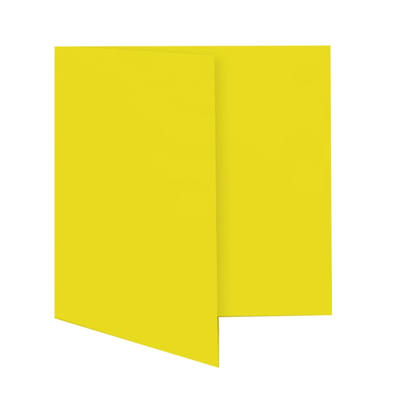cartes pliantes colorées jaune (jaune bouton d'or) 180 x 180 mm | 230 g/qm offset | sans fenêtre | pas de fermeture | pas de rabat | 50 pièces