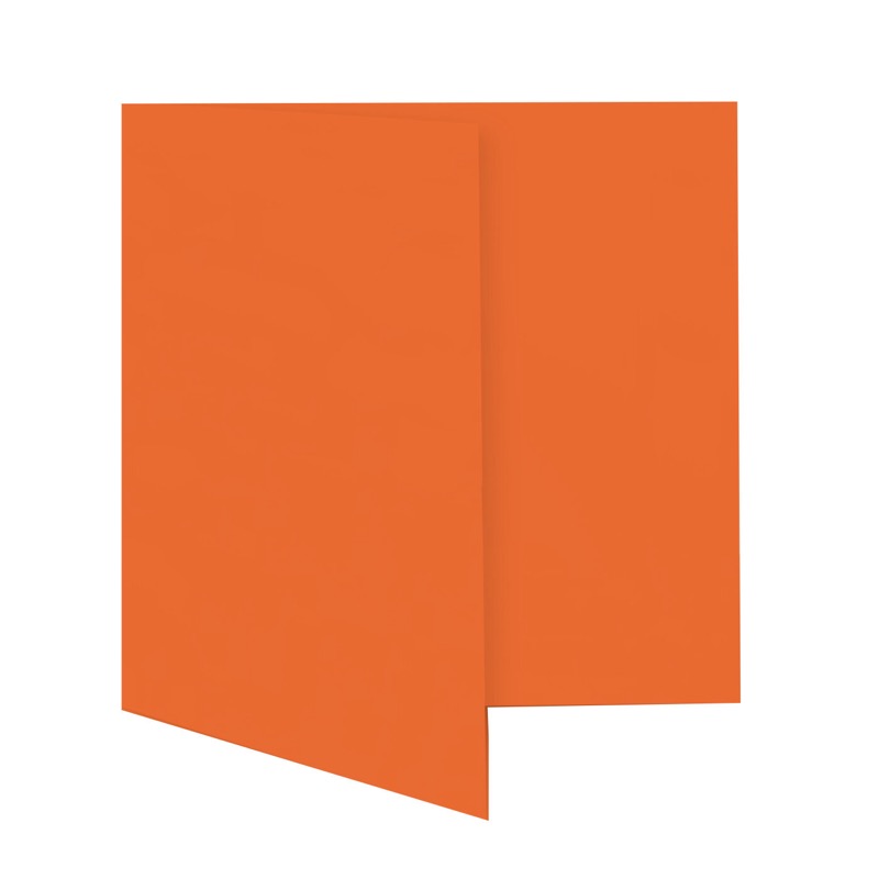 cartes pliantes colorées orange (nectarine) 180 x 180 mm | 230 g/qm offset | sans fenêtre | pas de fermeture | pas de rabat | 50 pièces