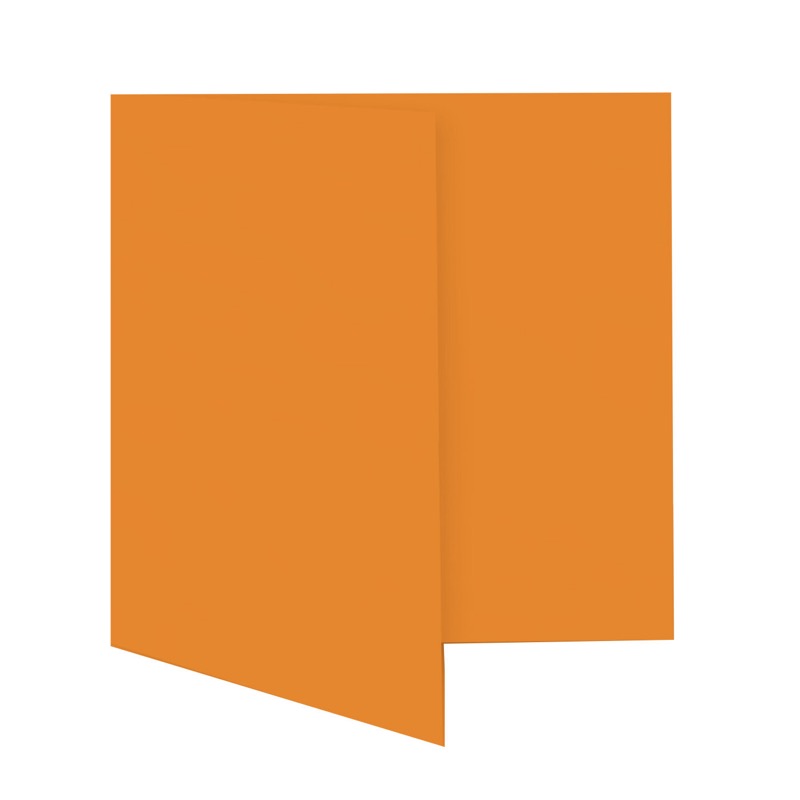 cartes pliantes colorées orange (orange clair) 180 x 180 mm | 230 g/qm offset | sans fenêtre | pas de fermeture | pas de rabat | 50 pièces