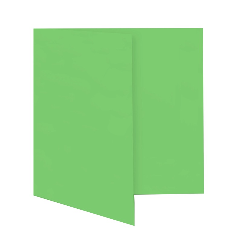 cartes pliantes colorées vert (émeraude) 180 x 180 mm | 230 g/qm offset | sans fenêtre | pas de fermeture | pas de rabat | 50 pièces