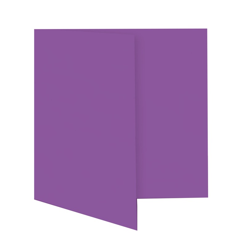 cartes pliantes colorées violet (violet foncé) 180 x 180 mm | 230 g/qm offset | sans fenêtre | pas de fermeture | pas de rabat | 50 pièces