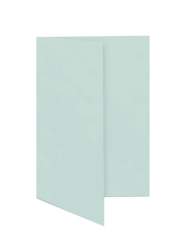 cartes pliantes colorées bleu (bleu ciel) 55 x 95 mm | 230 g/qm offset | sans fenêtre | pas de fermeture | pas de rabat | 50 pièces