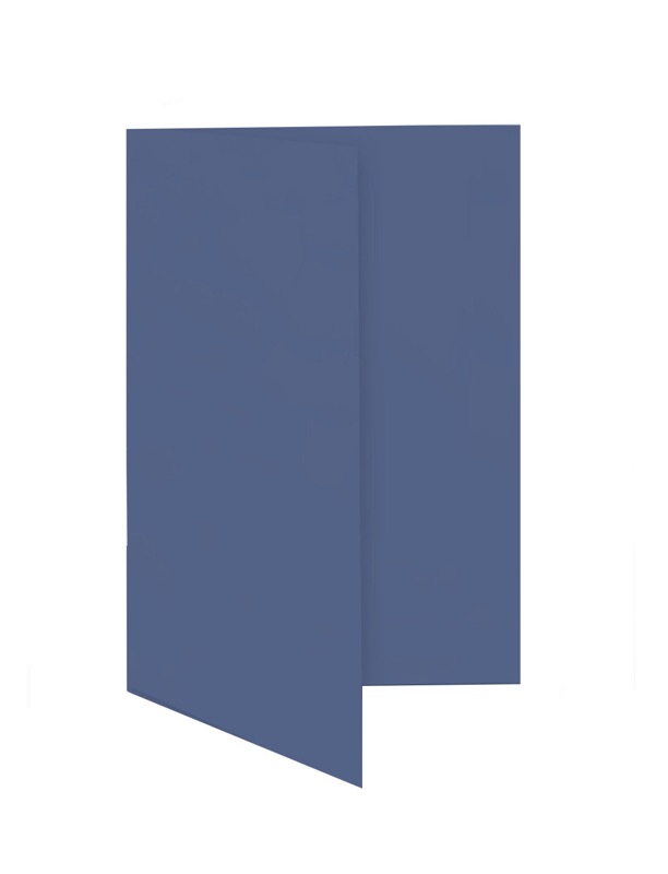 cartes pliantes colorées bleu (bleu nocturne) 55 x 95 mm | 230 g/qm offset | sans fenêtre | pas de fermeture | pas de rabat | 50 pièces