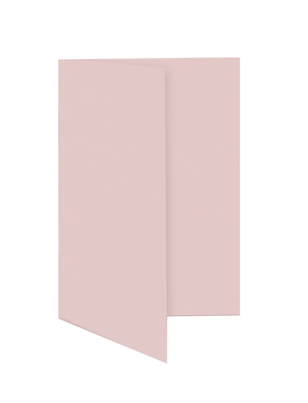 cartes pliantes colorées rose (rose tendre) 55 x 95 mm | 230 g/qm offset | sans fenêtre | pas de fermeture | pas de rabat | 50 pièces