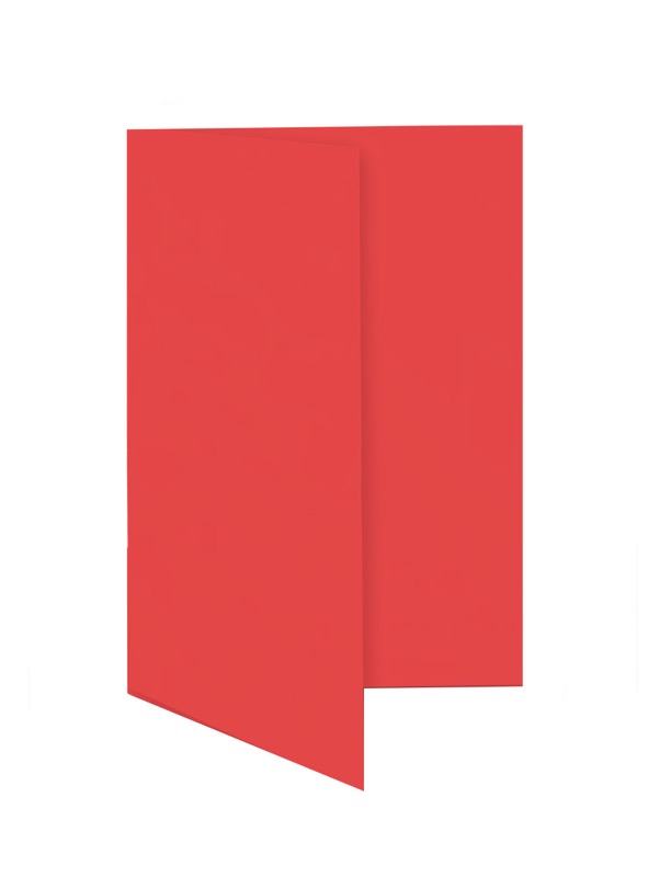 cartes pliantes colorées rouge (rubis) 55 x 95 mm | 230 g/qm offset | sans fenêtre | pas de fermeture | pas de rabat | 50 pièces