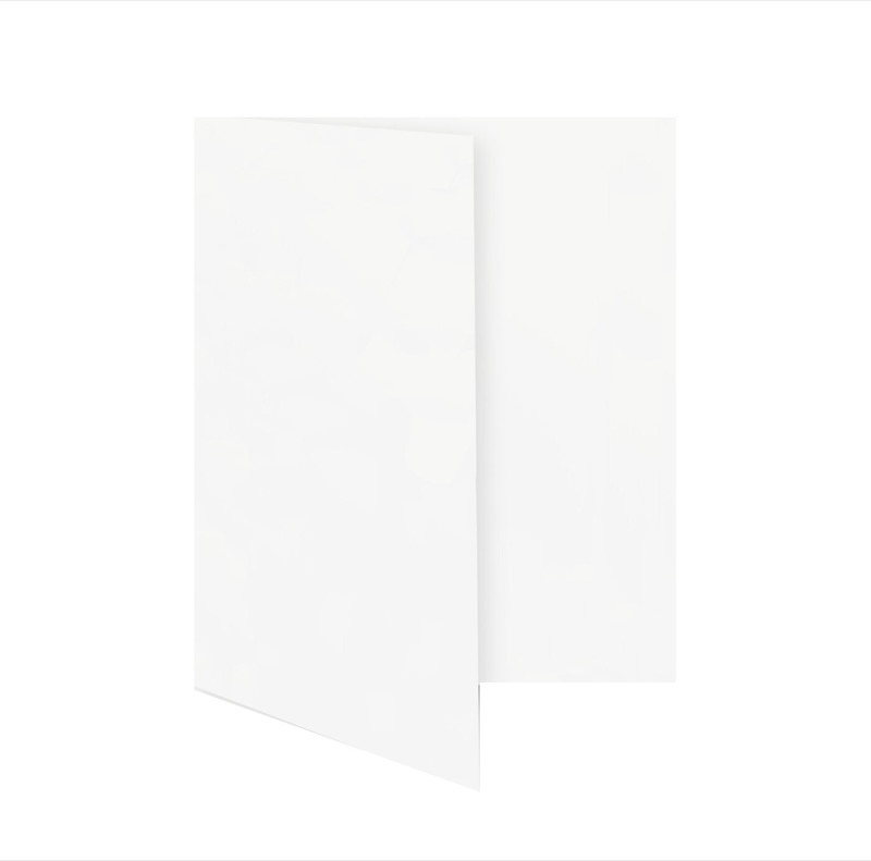 cartes pliantes blanc 70 x 105 mm (din a7) | 230 g/qm offset | sans fenêtre | pas de fermeture | pas de rabat | 50 pièces