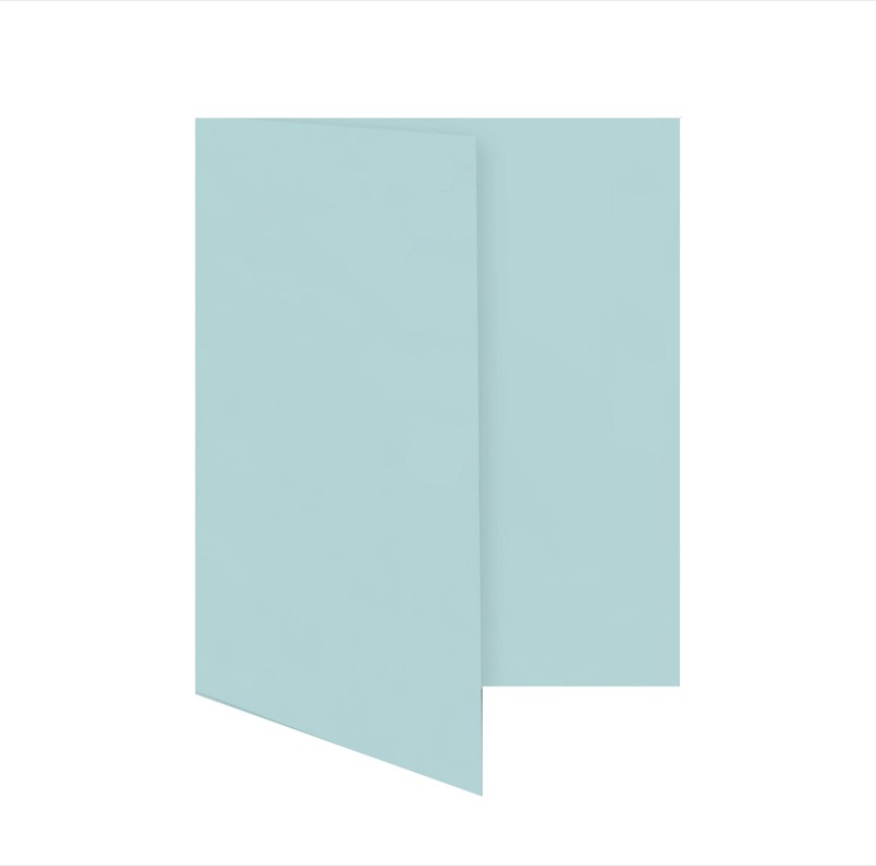 cartes pliantes colorées bleu (lagon) 70 x 105 mm (din a7) | 230 g/qm offset | sans fenêtre | pas de fermeture | pas de rabat | 50 pièces
