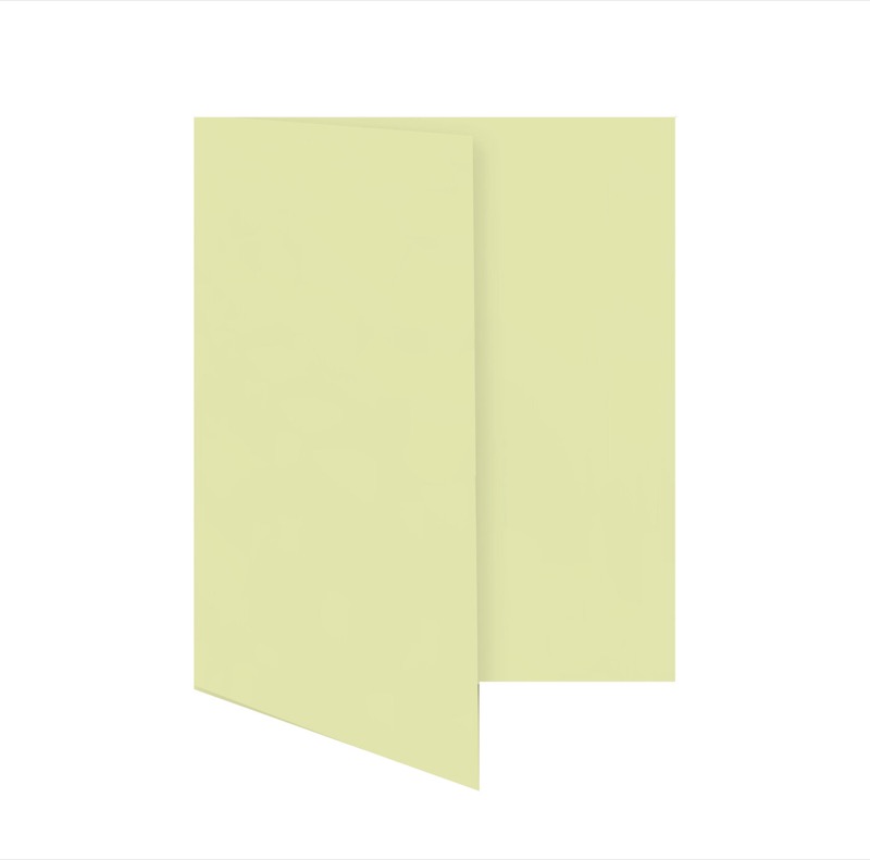 cartes pliantes colorées jaune (jaune sahara) 70 x 105 mm (din a7) | 230 g/qm offset | sans fenêtre | pas de fermeture | pas de rabat | 50 pièces