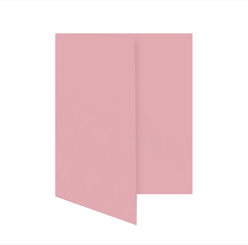 cartes pliantes colorées rose (rose épais) 70 x 105 mm (din a7) | 230 g/qm offset | sans fenêtre | pas de fermeture | pas de rabat | 50 pièces