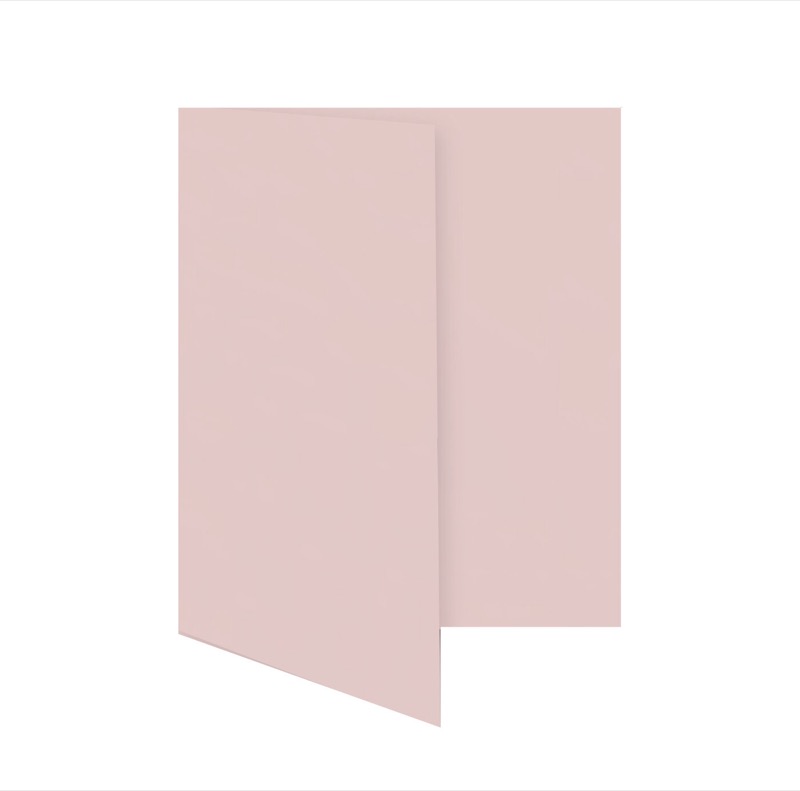 cartes pliantes colorées rose (rose tendre) 70 x 105 mm (din a7) | 230 g/qm offset | sans fenêtre | pas de fermeture | pas de rabat | 50 pièces
