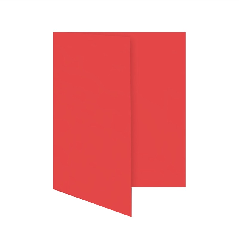 cartes pliantes colorées rouge (rubis) 70 x 105 mm (din a7) | 230 g/qm offset | sans fenêtre | pas de fermeture | pas de rabat | 50 pièces