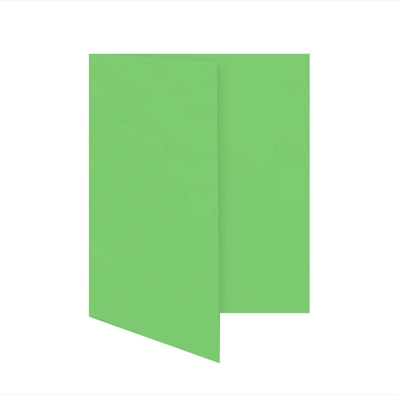 cartes pliantes colorées vert (émeraude) 70 x 105 mm (din a7) | 230 g/qm offset | sans fenêtre | pas de fermeture | pas de rabat | 50 pièces