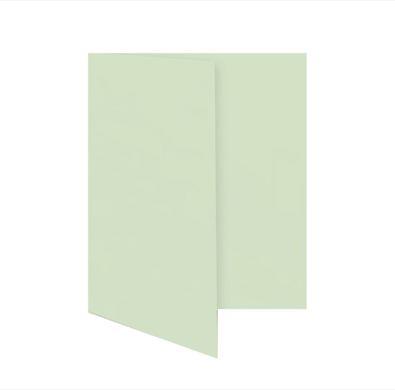 cartes pliantes colorées vert (menthe) 70 x 105 mm (din a7) | 230 g/qm offset | sans fenêtre | pas de fermeture | pas de rabat | 50 pièces