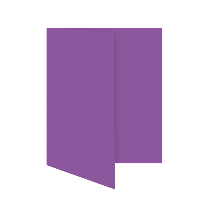 cartes pliantes colorées violet (violet foncé) 70 x 105 mm (din a7) | 230 g/qm offset | sans fenêtre | pas de fermeture | pas de rabat | 50 pièces