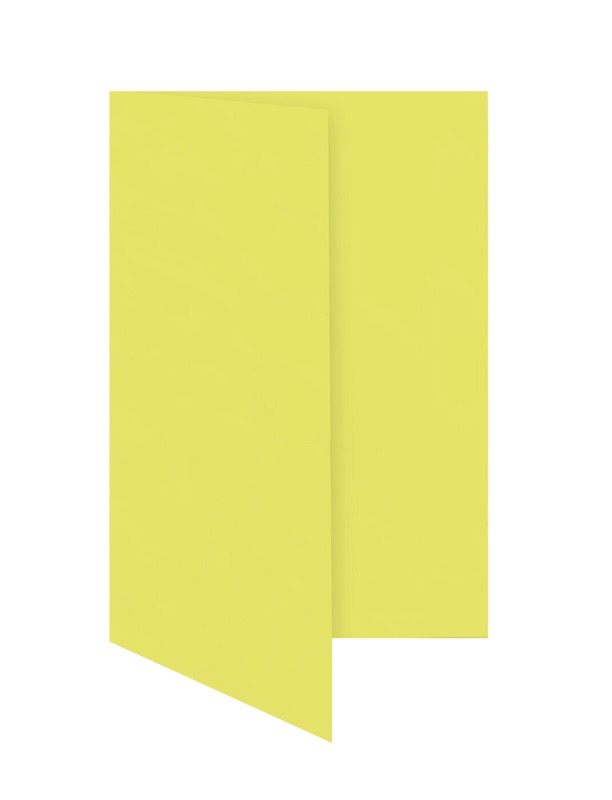 cartes pliantes colorées jaune (blé) 80 x 130 mm | 230 g/qm offset | sans fenêtre | pas de fermeture | pas de rabat | 50 pièces