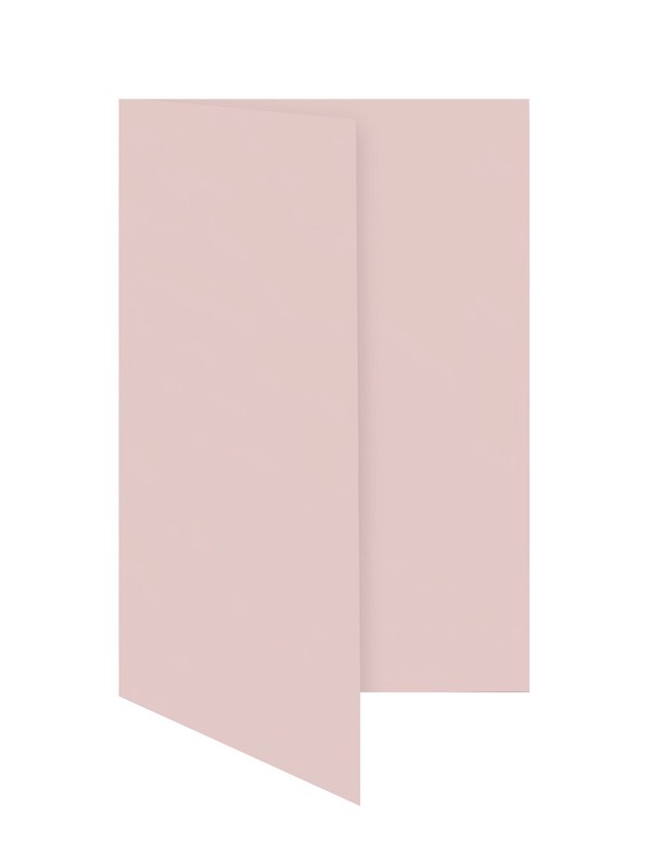 cartes pliantes colorées rose (rose tendre) 80 x 130 mm | 230 g/qm offset | sans fenêtre | pas de fermeture | pas de rabat | 50 pièces