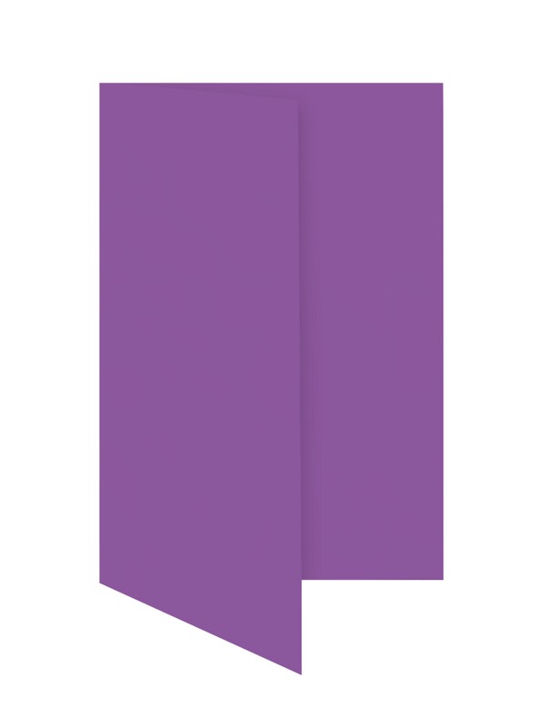 cartes pliantes colorées violet (violet foncé) 80 x 130 mm | 230 g/qm offset | sans fenêtre | pas de fermeture | pas de rabat | 50 pièces
