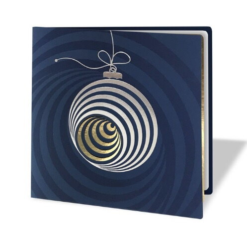 Cartes de Noël Noël colorées Bleu () 135 x 135 mm