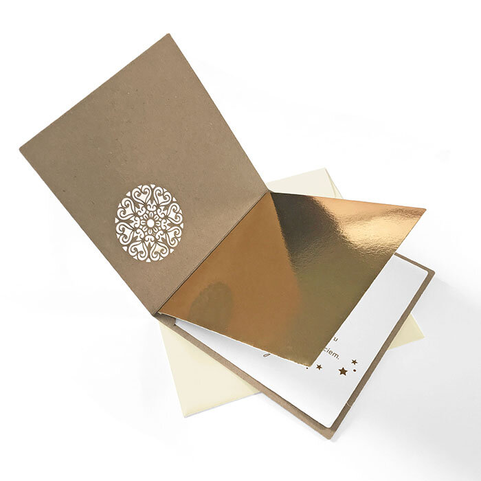 Cartes de Noël Noël colorées Marron () 135 x 135 mm