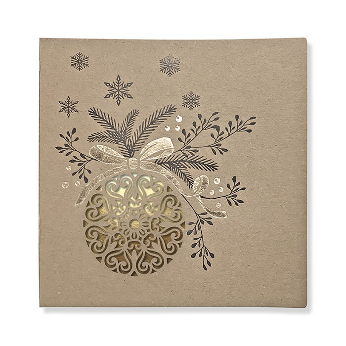 Cartes de Noël Noël colorées Marron () 135 x 135 mm