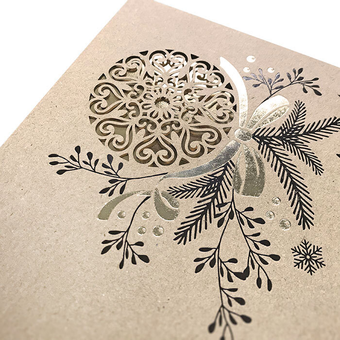Cartes de Noël Noël colorées Marron () 135 x 135 mm